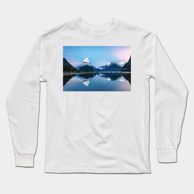 Milford Sound Long Sleeve T-Shirt by TaivalkonAriel